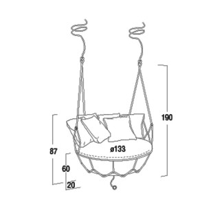 Divano a dondolo per esterno - Gravity | ISA Project