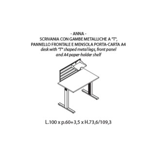 Scrivania con pannello fonoassorbente - Anna | ISA Project