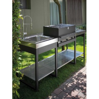 Outdoor kitchen with BBQ and hob - Yellowstone 2 | ISA Project