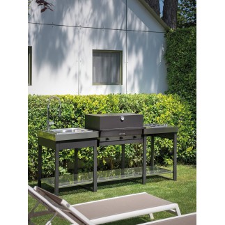 Outdoor kitchen with BBQ and hob - Yellowstone 2 | ISA Project