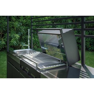 Outdoor kitchen with BBQ and induction hob - Wild | ISA