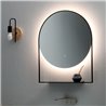 Round Backlit mirror with shelf - Cool