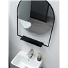 Round Backlit mirror with shelf - Cool