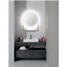 Round Backlit mirror with shelf - Cool