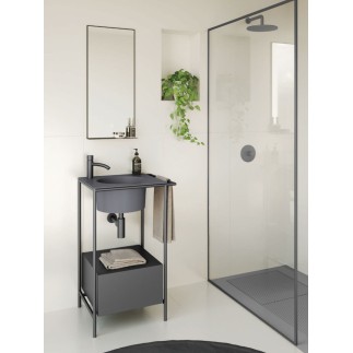 Bathroom Composition with Square Sink Cabinet - Pilotì 3 | Colavene