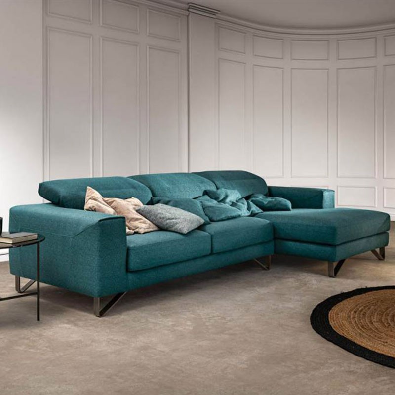 Upholstered Sofa with Chaise Longue - Zippy Special | Samoa Divani