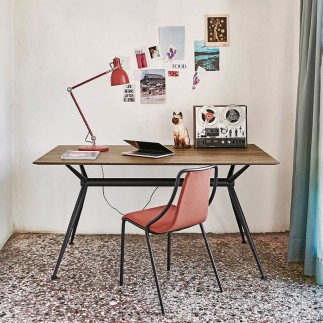 Desk with wooden top - Brioso | Midj