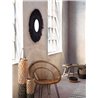 Round Mirror in bamboo - Batak