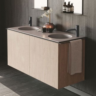 Mobile Bagno Sospeso con lavabo Doppio - Regolo 11 | Colavene