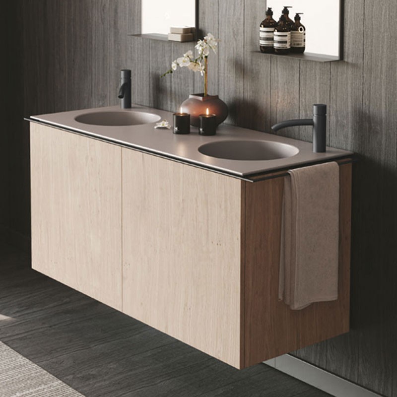 Suspended Bathroom Cabinet with Double Washbasin - Regolo 11 | Colavene