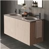 Suspended Bathroom cabinet with double sink - Regolo