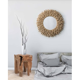 Round Mirror in wood- Sarabi