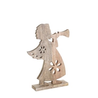 Christmas angel in wood - Star | Christmas decoration | ISA Project