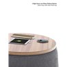 Pouf contenitore in tessuto e legno - Cask