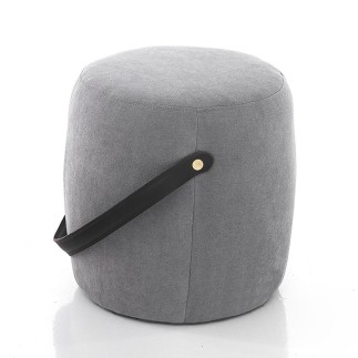 Pouf in Fabric with Handle - Liam | Tomasucci