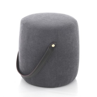 Pouf in Fabric with Handle - Liam | Tomasucci