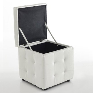 Container Pouf in Similar-leather - Serge