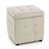 Container Pouf in leatherette - Serge