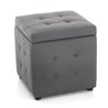 Container Pouf in leatherette - Serge