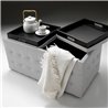 Double Container Pouf with tray - Renè Double