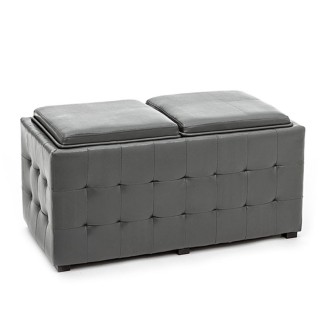 Ecoleather Container Pouf - Renè Double | IsArreda