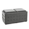 Double Container Pouf with tray - Renè Double