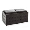 Double Container Pouf with tray - Renè Double