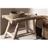 Stool in wood with natural weave - Ravi