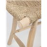 Stool in wood with natural weave - Ravi