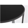 Set 2 Coffee tables in steel and glass Black / Gold - Ottavio