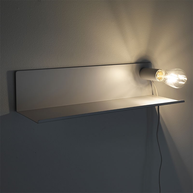 Metal Shelf with Lamp - Ariel | Tomasucci