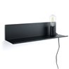 Metal Shelf / Bedside table with lamp - Ariel