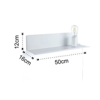 Metal Shelf with Lamp - Ariel | Tomasucci