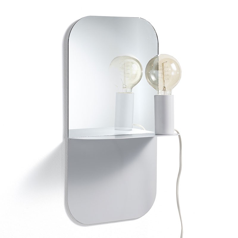 Mirror with Magnetic Lamp - Alma | Tomasucci