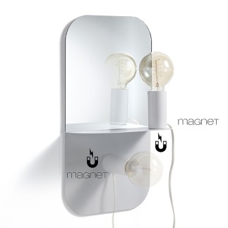 Mirror with Magnetic Lamp - Alma | Tomasucci