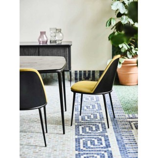 Upholstered chair with wooden back - Lea | Midj