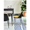 Upholstered chair with wooden back - Lea