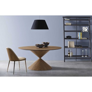 Sedia imbottita con schienale in legno - Lea | Midj