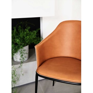 Sedia rivestita con braccioli - Lea | Midj