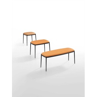 Bench covered in fabric or leather - Lea | Midj