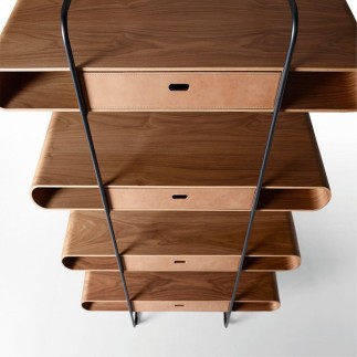 Bookcase with wooden shelves - Apelle