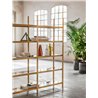 Modular bookcase with glass shelves - Siena