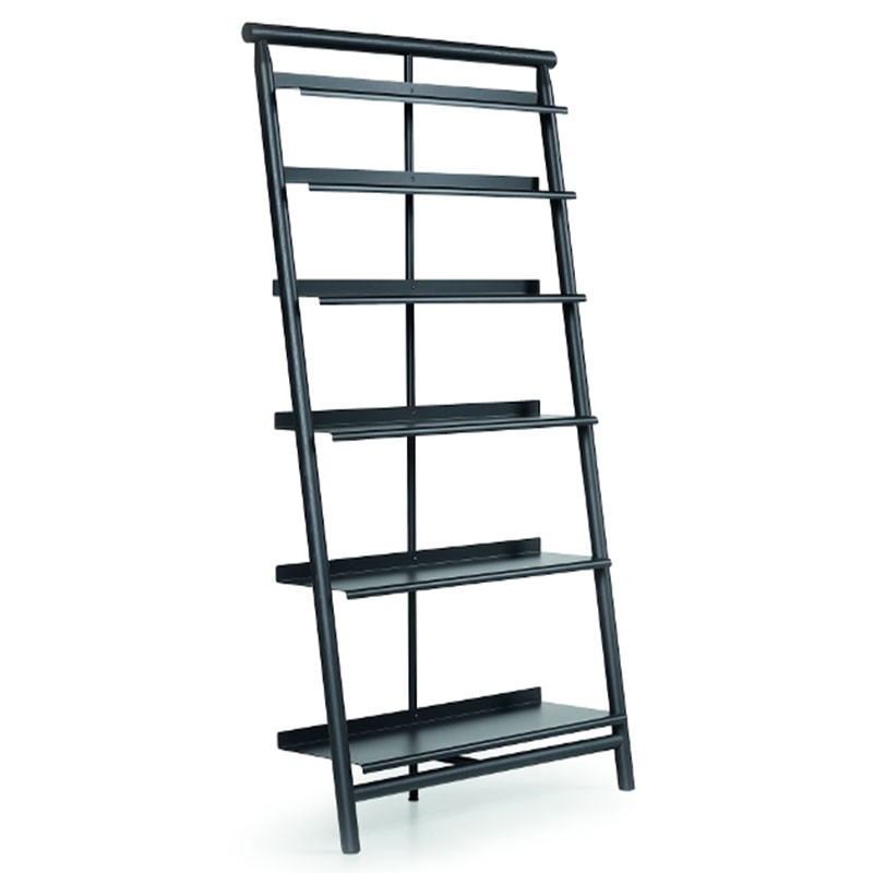 Wooden Bookcase with Metal Shelves - Suite | Midj