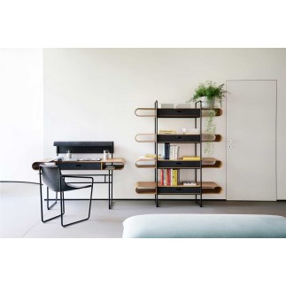 Scrittoio Moderno in Legno con Lampada a Led - Apelle | Midj