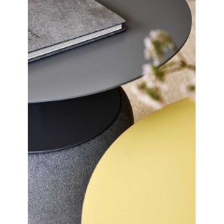 Tavolino da Caffè Rivestito in Tessuto H.40/50 cm - Bloom
