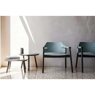 Tavolino da caffè con piano in cuoio - Suite | Midj