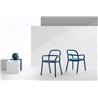 Chair with armrests in fabric and imitation leather - Pippi