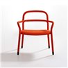 copy of Chair with armrests in fabric and imitation leather -