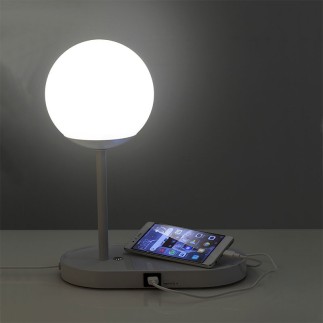 Lampada Abat Jour da Tavolo con USB - Luke | Tomasucci