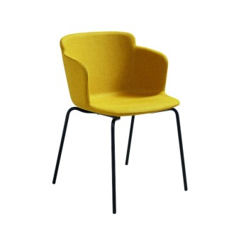 Upholstered chair with armrests - Calla | Midj